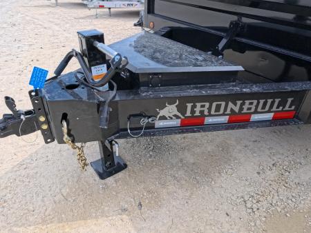New 2026 Iron Bull 96 x 16 DDP Dump Trailer 2) 7K Straight Axles with 2 Electric Brakes, 18" 10 Gauge Fold Down Sides - Black