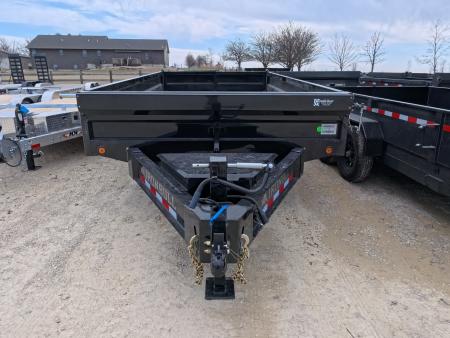 New 2026 Iron Bull 96 x 16 DDP Dump Trailer 2) 7K Straight Axles with 2 Electric Brakes, 18" 10 Gauge Fold Down Sides - Black