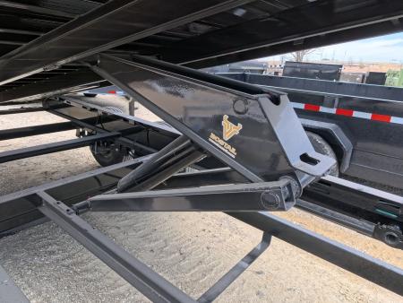 New 2026 Iron Bull 96 x 16 DDP Dump Trailer 2) 7K Straight Axles with 2 Electric Brakes, 18" 10 Gauge Fold Down Sides - Black