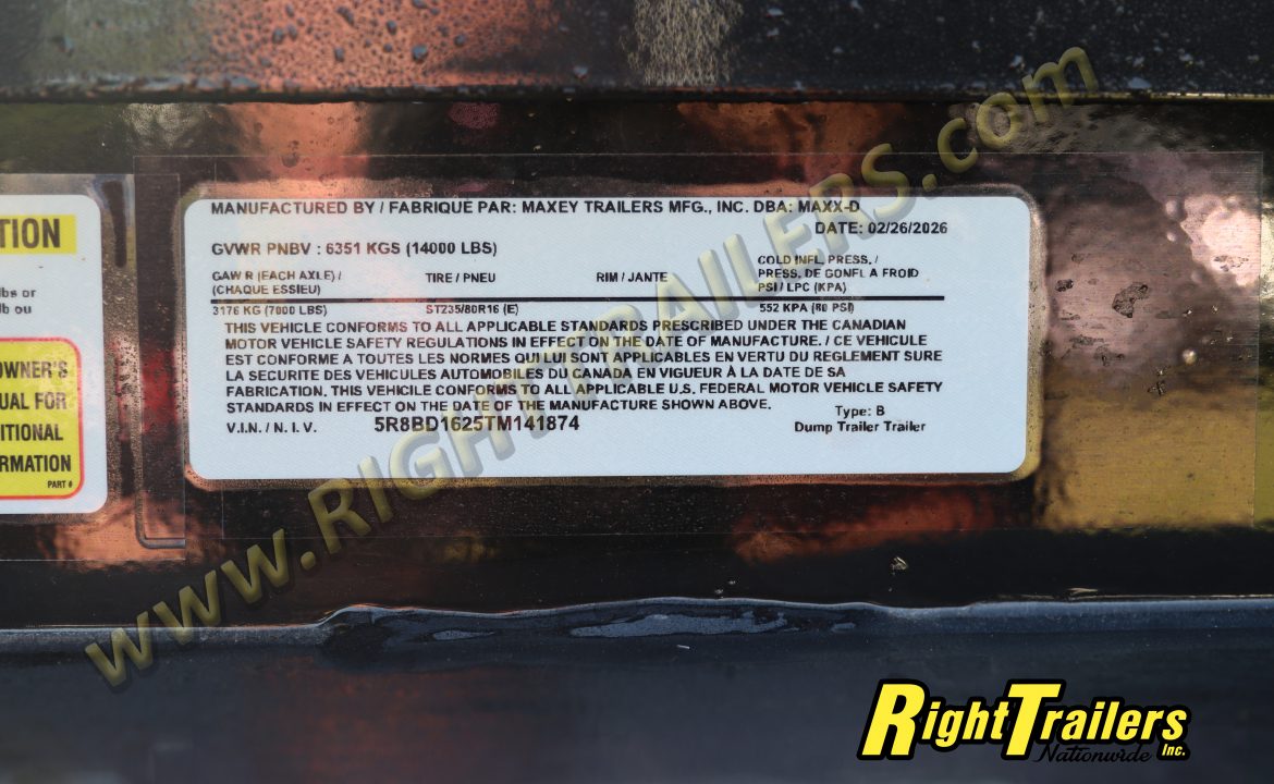 New 2026 7X16 MAXX-D DUMP TRAILER
