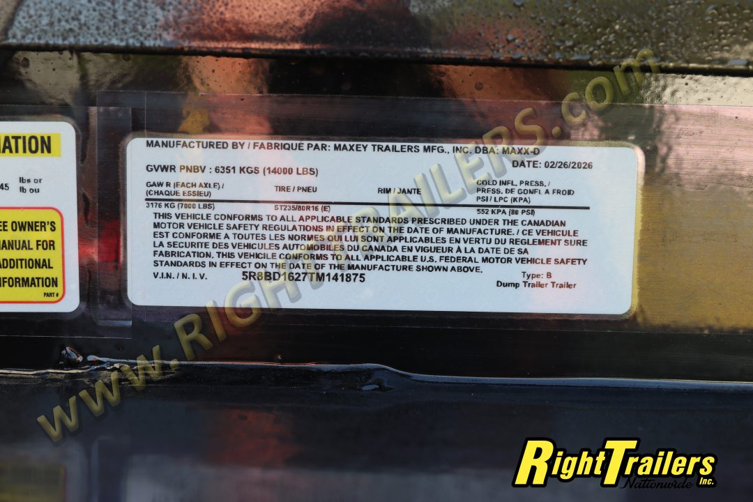 New 2026 7X16 MAXX-D DUMP TRAILER