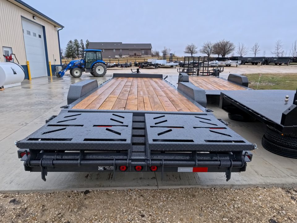 New 2026 Iron Bull 83 x 24 (21 +3) EWB Equipment Trailer with 14,000 lb. GVWR , Rampage Ramps - Ranch Gray