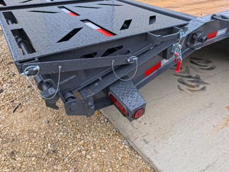 New 2026 Iron Bull 83 x 24 (21 +3) EWB Equipment Trailer with 14,000 lb. GVWR , Rampage Ramps - Ranch Gray