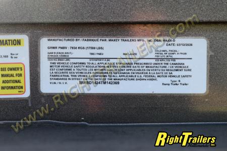 New 2026 7X14 MAXX-D DUMP TRAILER
