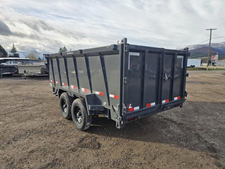 New 2026 Lamar 7x14 14k Dump Trailer w/Telescopic Hoist 48" Sides