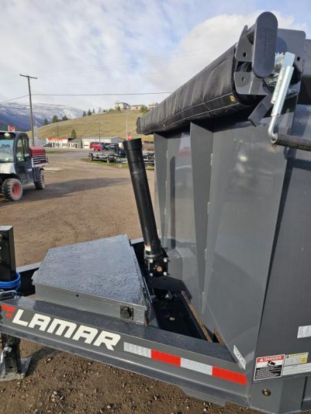 New 2026 Lamar 7x14 14k Dump Trailer w/Telescopic Hoist 48" Sides