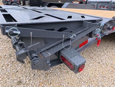 New 2026 Iron Bull 83 x 24 (21 +3) EWB Equipment Trailer with 14,000 lb. GVWR , Rampage Ramps - Ranch Gray