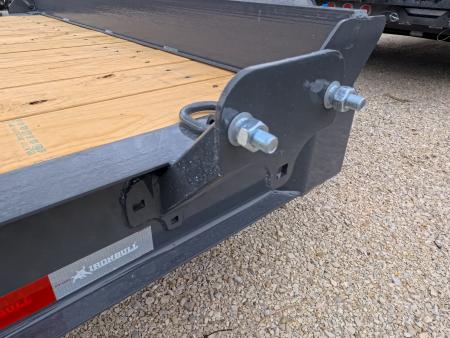 New 2026 Iron Bull 83 x 24 (21 +3) EWB Equipment Trailer with 14,000 lb. GVWR , Rampage Ramps - Ranch Gray