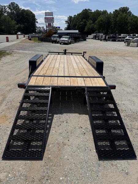 New 2026 Down 2 Earth Trailers DTE8218ER7B Equipment Trailer / 7X18 (16+2) / 2-7,000# Electric Brake Axles / 2- Flip Up Ramps