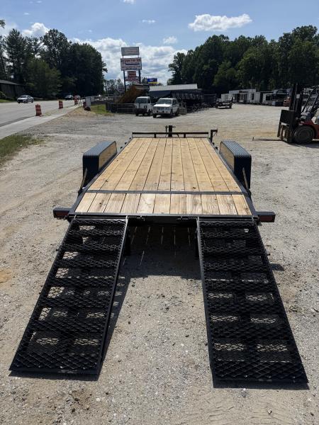 New 2026 Down 2 Earth Trailers DTE8218ER7B Equipment Trailer / 7X18 (16+2) / 2-7,000# Electric Brake Axles / 2- Flip Up Ramps
