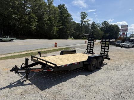 New 2026 Down 2 Earth Trailers DTE8218ER7B Equipment Trailer / 7X18 (16+2) / 2-7,000# Electric Brake Axles / 2- Flip Up Ramps