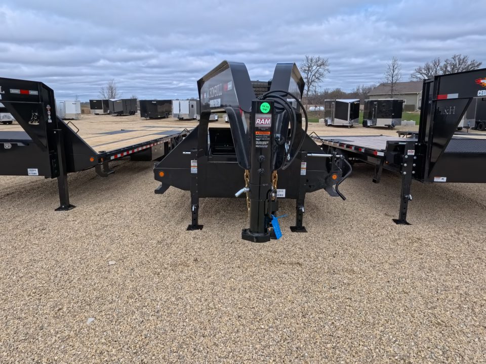 New 2026 Iron Bull 102 x 25 (20 +5) FLG Gooseneck Deckover with 25,900 lb. GVWR, Engineered Neck and Matching Spare