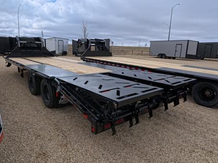 New 2026 Iron Bull 102 x 25 (20 +5) FLG Gooseneck Deckover with 25,900 lb. GVWR, Engineered Neck and Matching Spare