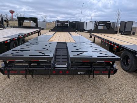 New 2026 Iron Bull 102 x 25 (20 +5) FLG Gooseneck Deckover with 25,900 lb. GVWR, Engineered Neck and Matching Spare