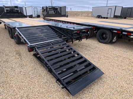 New 2026 Iron Bull 102 x 25 (20 +5) FLG Gooseneck Deckover with 25,900 lb. GVWR, Engineered Neck and Matching Spare