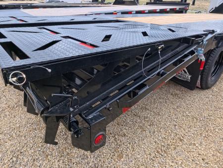 New 2026 Iron Bull 102 x 25 (20 +5) FLG Gooseneck Deckover with 25,900 lb. GVWR, Engineered Neck and Matching Spare