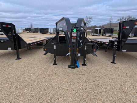 New 2026 Iron Bull 102 x 25 (20 +5) FLG Gooseneck Deckover with 25,900 lb. GVWR, Engineered Neck and Matching Spare