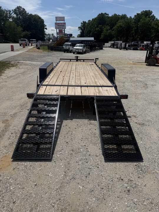 New 2026 Down 2 Earth Trailers DTE8220ER7B Equipment Trailer / 7X20 (18+2) / 2-7,000# Electric Brake Axles / 2- Flip Up Ramps