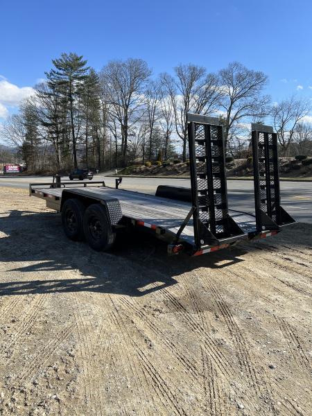 New 2026 Down 2 Earth Trailers DTE8220ER7B Equipment Trailer / 7X20 (18+2) / 2-7,000# Electric Brake Axles / 2- Flip Up Ramps