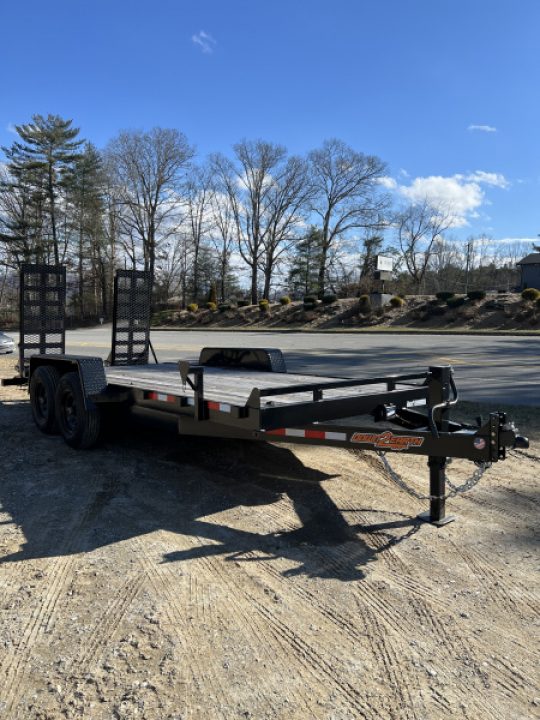 New 2026 Down 2 Earth Trailers DTE8220ER7B Equipment Trailer / 7X20 (18+2) / 2-7,000# Electric Brake Axles / 2- Flip Up Ramps