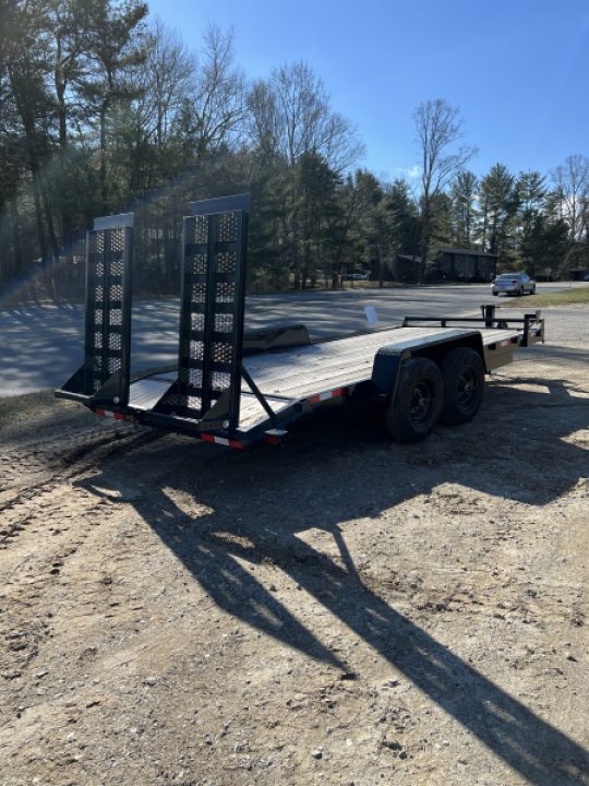 New 2026 Down 2 Earth Trailers DTE8220ER7B Equipment Trailer / 7X20 (18+2) / 2-7,000# Electric Brake Axles / 2- Flip Up Ramps