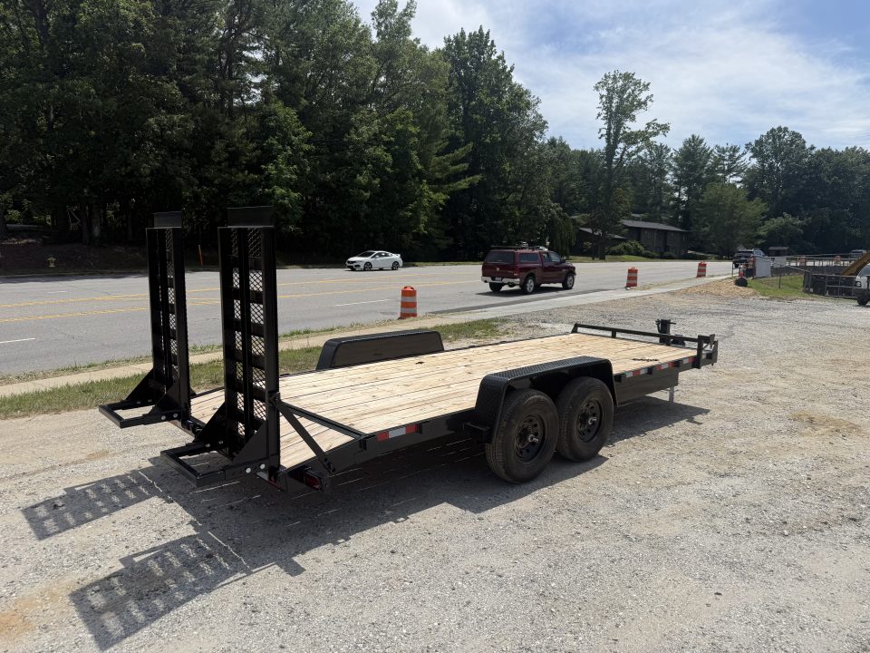 New 2026 Down 2 Earth Trailers DTE8220ER7B Equipment Trailer / 7X20 (18+2) / 2-7,000# Electric Brake Axles / 2- Flip Up Ramps