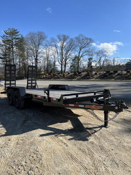 New 2026 Down 2 Earth Trailers DTE8220ER7B Equipment Trailer / 7X20 (18+2) / 2-7,000# Electric Brake Axles / 2- Flip Up Ramps