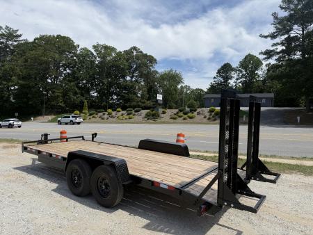 New 2026 Down 2 Earth Trailers DTE8220ER7B Equipment Trailer / 7X20 (18+2) / 2-7,000# Electric Brake Axles / 2- Flip Up Ramps