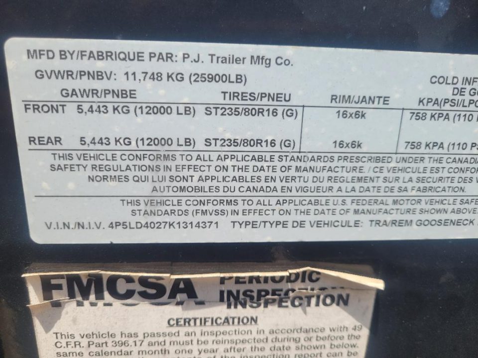 Used 2019 PJ Trailers USED 35+5