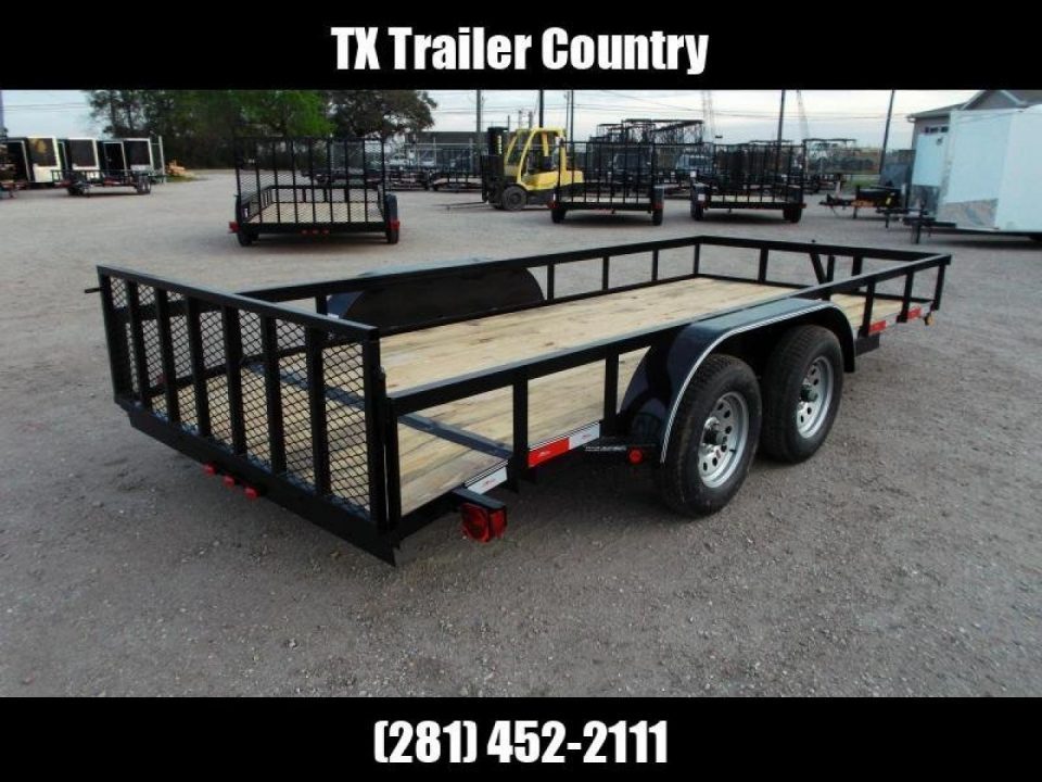 New 2026 Longhorn Trailers 77x16 Utility Trailer / ATV Trailer / 2ft Dovetail / 2ft Ramp Gate / LED Lights