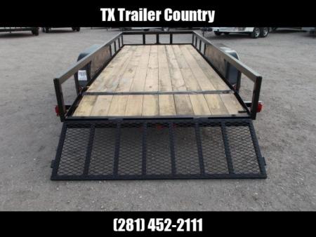 New 2026 Longhorn Trailers 77x16 Utility Trailer / ATV Trailer / 2ft Dovetail / 2ft Ramp Gate / LED Lights