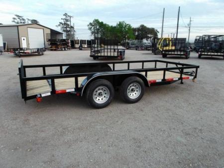 New 2026 Longhorn Trailers 83x14 Tandem Axle Utility Trailer / ATV Trailer / Side by Side Trailer / 2ft Dovetail / 2ft Ramp Gate / LED Lights