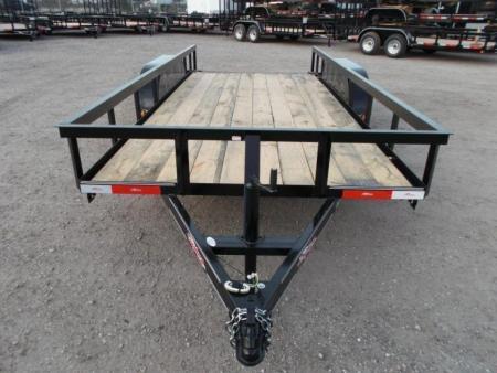 New 2026 Longhorn Trailers 83x14 Tandem Axle Utility Trailer / ATV Trailer / Side by Side Trailer / 2ft Dovetail / 2ft Ramp Gate / LED Lights