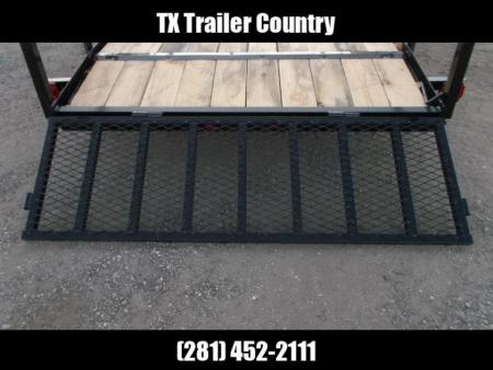 New 2026 Longhorn Trailers 77x14 Single Axle Utility Trailer / Side by Side Trailer / 2ft Dovetail / 2ft Ramp Gate / LED Lights