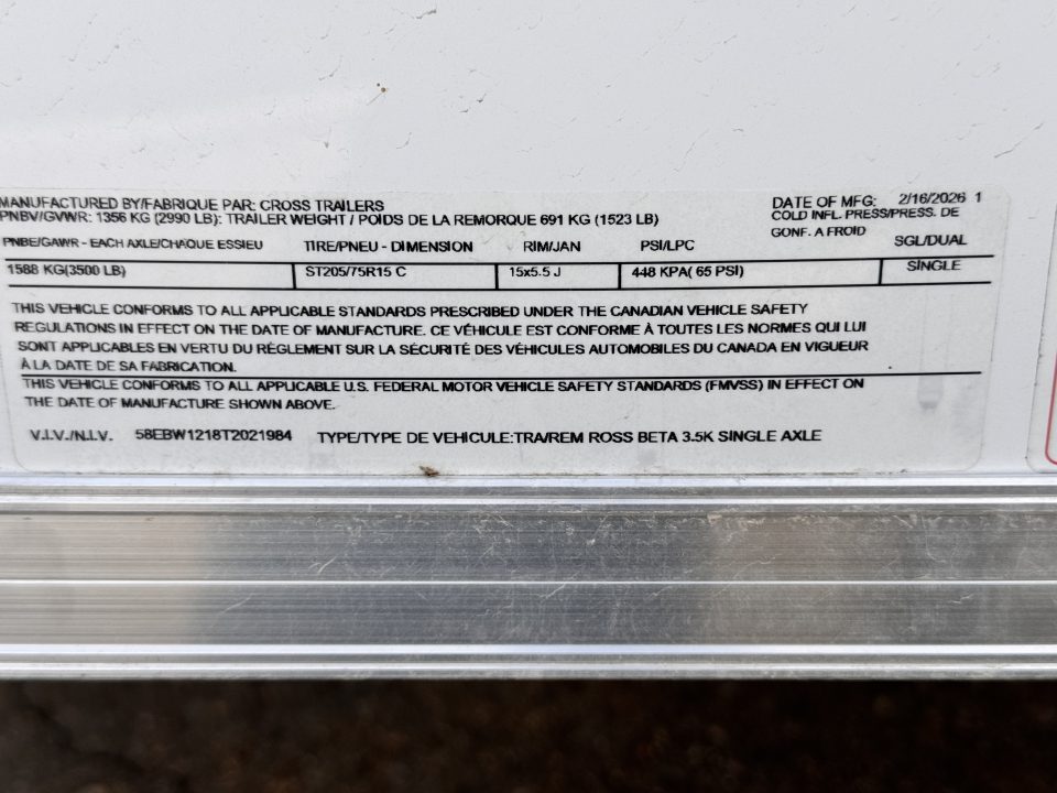 New 2026 Cross Trailers 6-12 Enclosed 3K GVWR