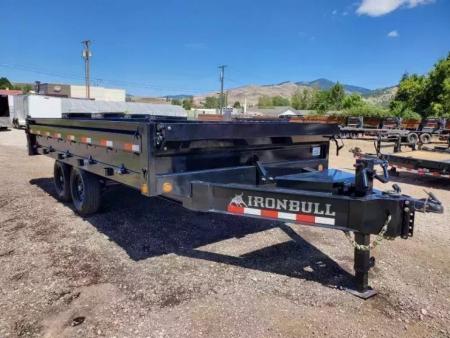 New 2026 Iron Bull 8x16 15k Deckover Dump Trailer