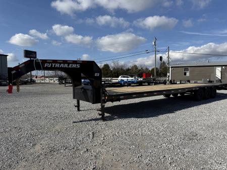 New 2026 PJ Trailers 102X36 GOOSENECK TRIPLE AXLE 21K GVWR Flatbed Trailer