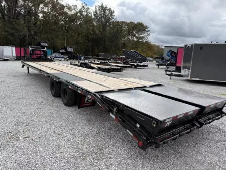 New 2026 PJ Trailers 102X40 GOOSENECK 25K GVWR (MEGA RAMPS) Flatbed Trailer
