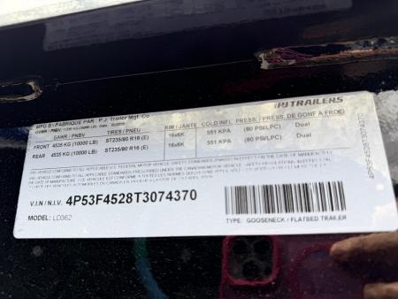 New 2026 PJ Trailers 102X36 GOOSENECK 25K GVWR (MEGA RAMPS) Flatbed Trailer
