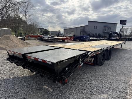 New 2026 PJ Trailers 102X36 GOOSENECK 25K GVWR (MEGA RAMPS) Flatbed Trailer