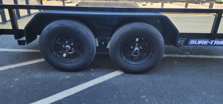 New 7 x 14 Sure-Trac Tube Top Utility Trailer 7k** RE-ENFORCED GATE