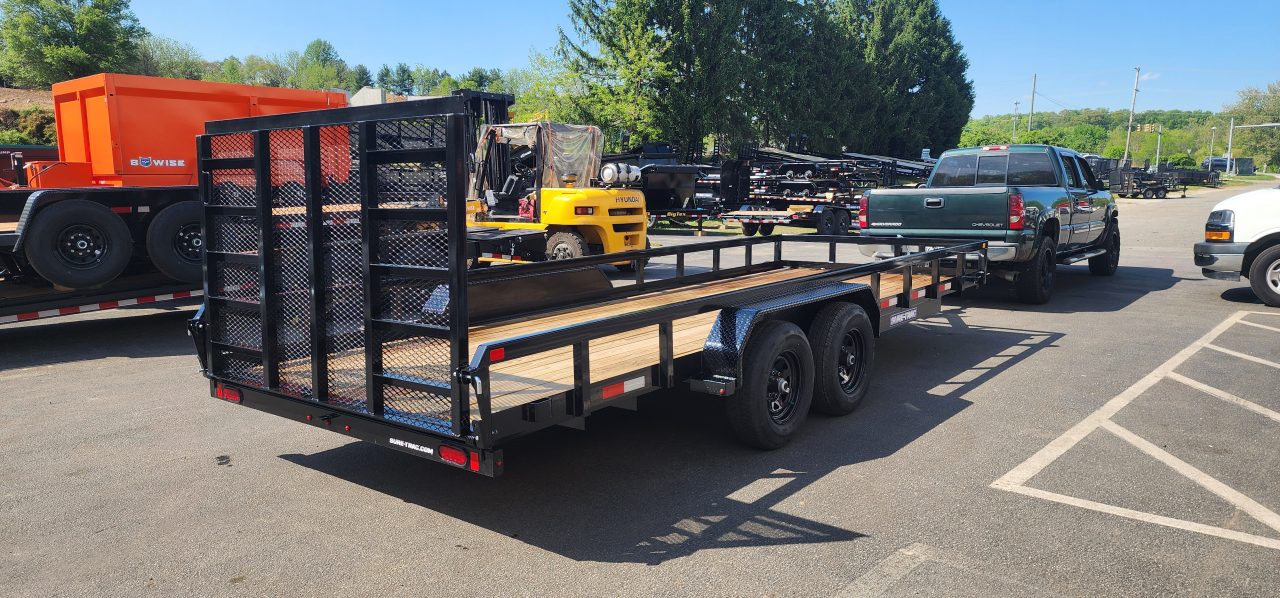 New 7 x 20 Sure-Trac Tube Top Utility Trailer 10k***Adjustable Coupler