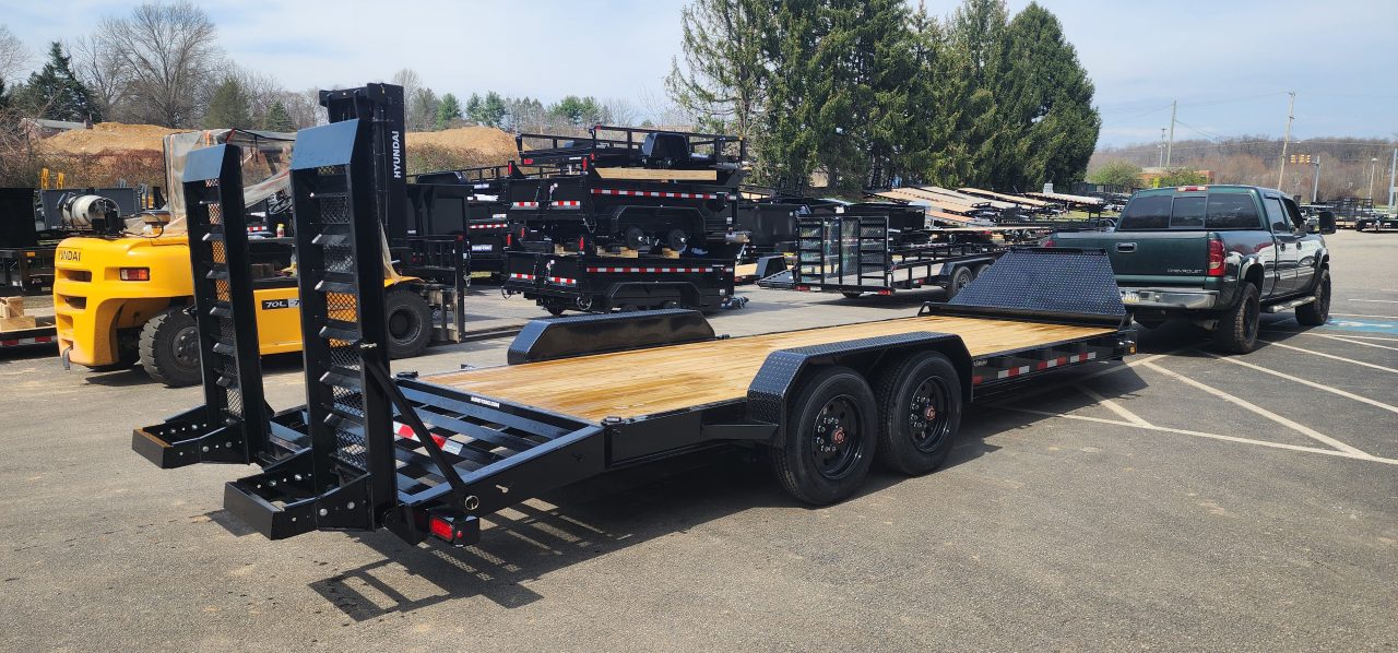 New 7 X 22 (19+3) Sure-Trac Pro Series I-Beam HD Implement Trailer, 22k GVWR **Loaded w/Standard Features