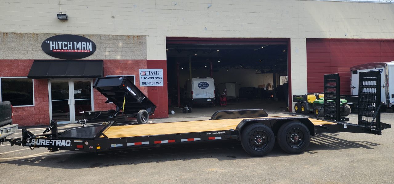 New 7 X 22 (19+3) Sure-Trac Pro Series I-Beam HD Implement Trailer, 22k GVWR **Loaded w/Standard Features