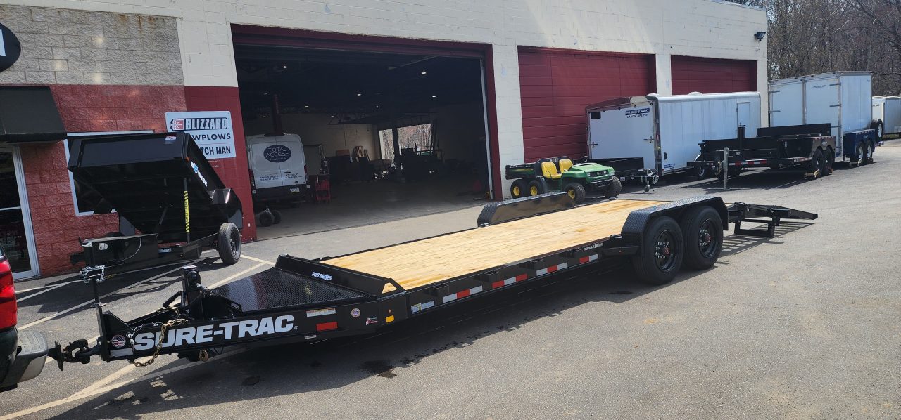New 7 X 22 (19+3) Sure-Trac Pro Series I-Beam HD Implement Trailer, 22k GVWR **Loaded w/Standard Features