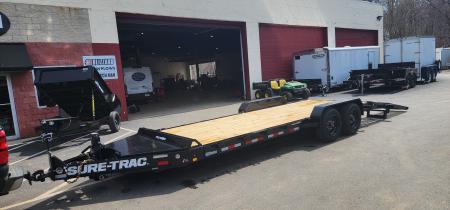 New 7 X 22 (19+3) Sure-Trac Pro Series I-Beam HD Implement Trailer, 22k GVWR **Loaded w/Standard Features