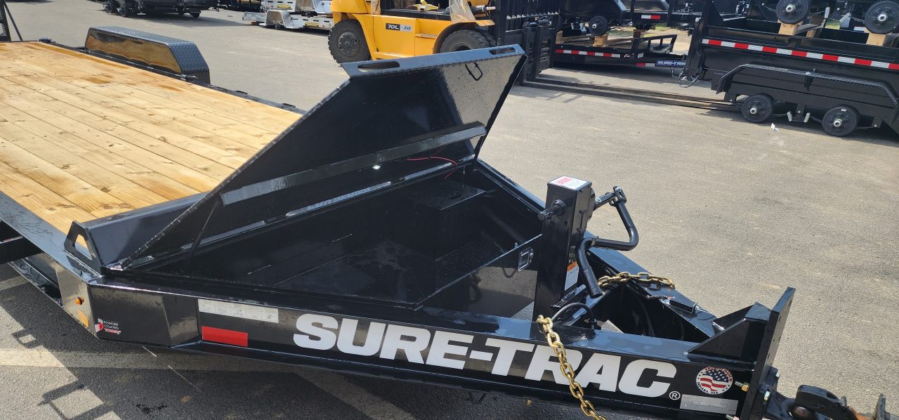 New 7 X 22 (19+3) Sure-Trac Pro Series I-Beam HD Implement Trailer, 17.6k GVWR **Loaded w/Standard Features
