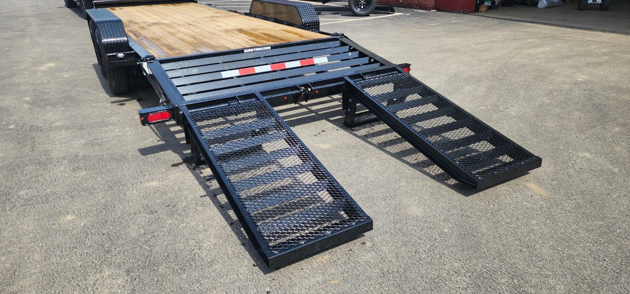 New 7 X 22 (19+3) Sure-Trac Pro Series I-Beam HD Implement Trailer, 17.6k GVWR **Loaded w/Standard Features