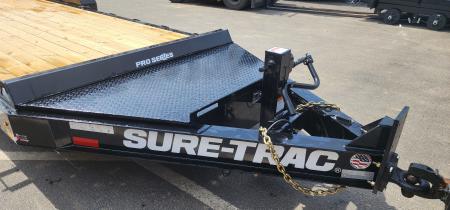 New 7 X 22 (19+3) Sure-Trac Pro Series I-Beam HD Implement Trailer, 17.6k GVWR **Loaded w/Standard Features