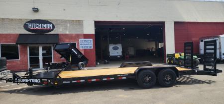 New 7 X 22 (19+3) Sure-Trac Pro Series I-Beam HD Implement Trailer, 17.6k GVWR **Loaded w/Standard Features